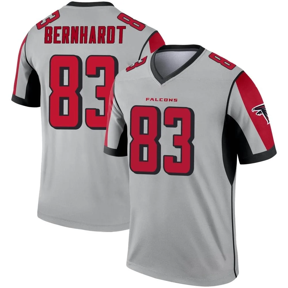 Jared Bernhardt Atlanta Falcons Men's Nike Inverted Silver Legend Jersey Jared Bernhardt Atlanta Falcons Men's Nike Inverted Silver Legend Jersey