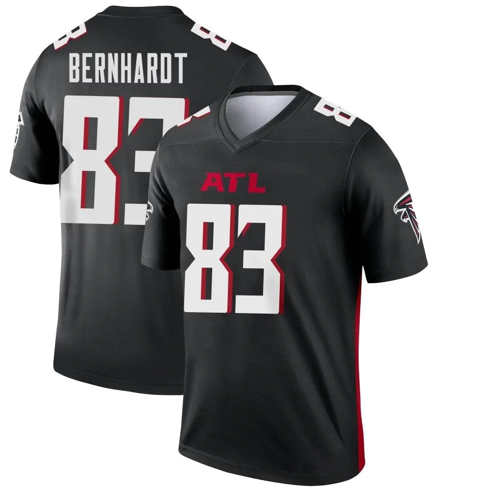 Jared Bernhardt Atlanta Falcons Men's Nike Legend Black Jersey Jared Bernhardt Atlanta Falcons Men's Nike Legend Black Jersey