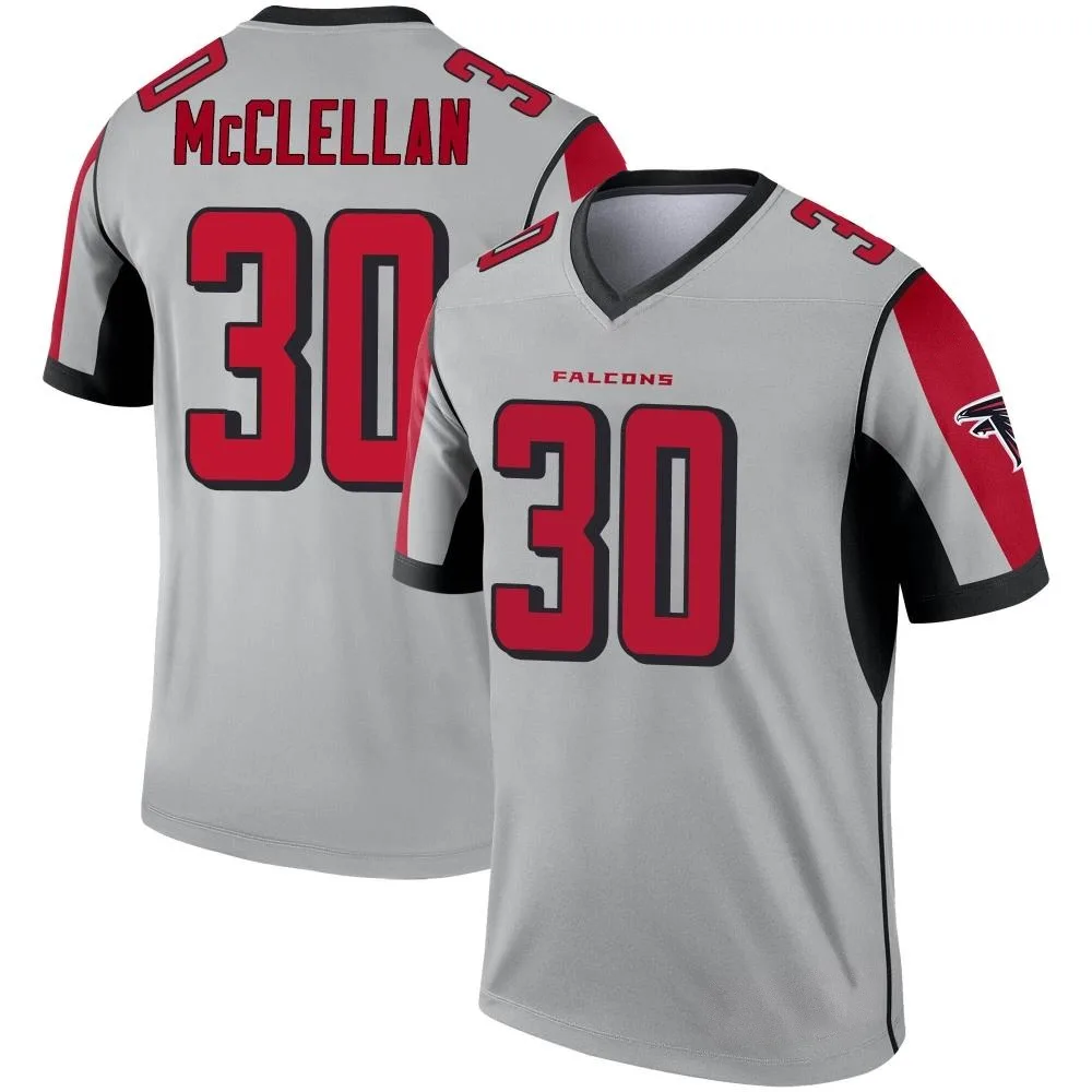 Jase Mcclellan Atlanta Falcons Men's Nike Inverted Silver Legend Jersey Jase Mcclellan Atlanta Falcons Men's Nike Inverted Silver Legend Jersey