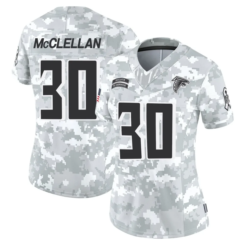 Jase Mcclellan Atlanta Falcons Women's Nike 2024 Salute To Service Limited Arctic Camo Jersey Jase Mcclellan Atlanta Falcons Women's Nike 2024 Salute To Service Limited Arctic Camo Jersey