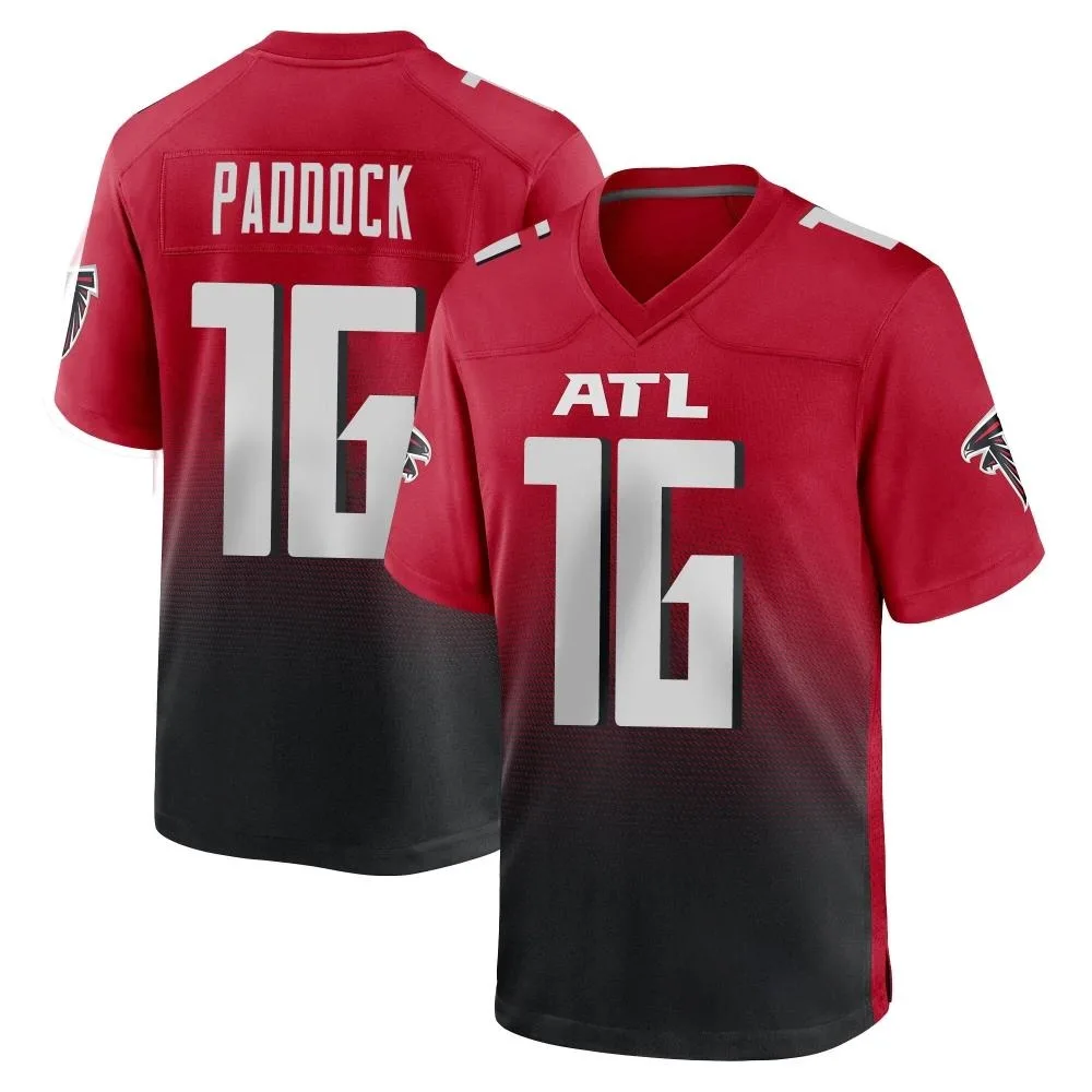 John Paddock Atlanta Falcons Men's Nike 2nd Alternate Game Red Jersey John Paddock Atlanta Falcons Men's Nike 2nd Alternate Game Red Jersey