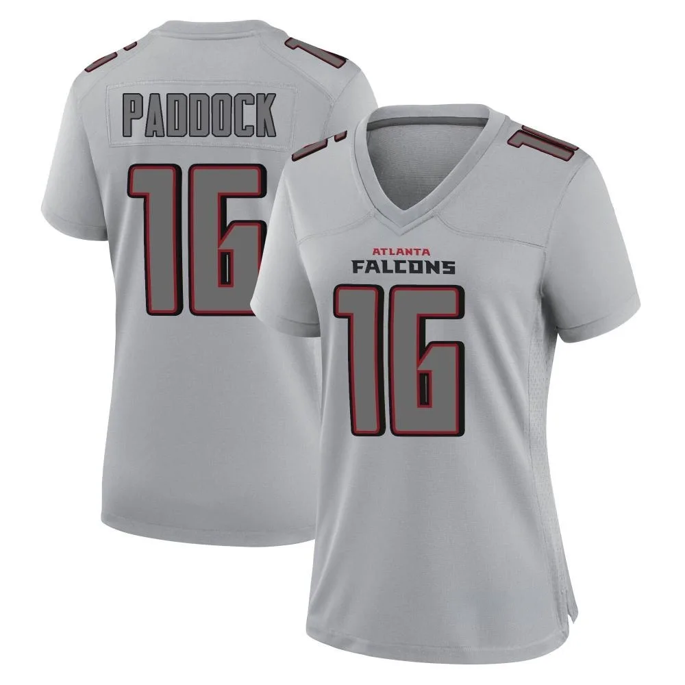 John Paddock Atlanta Falcons Women's Nike Atmosphere Fashion Game Gray Jersey John Paddock Atlanta Falcons Women's Nike Atmosphere Fashion Game Gray Jersey
