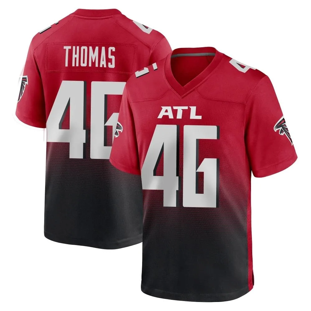 Jordan Thomas Atlanta Falcons Men's Nike 2nd Alternate Game Red Jersey Jordan Thomas Atlanta Falcons Men's Nike 2nd Alternate Game Red Jersey