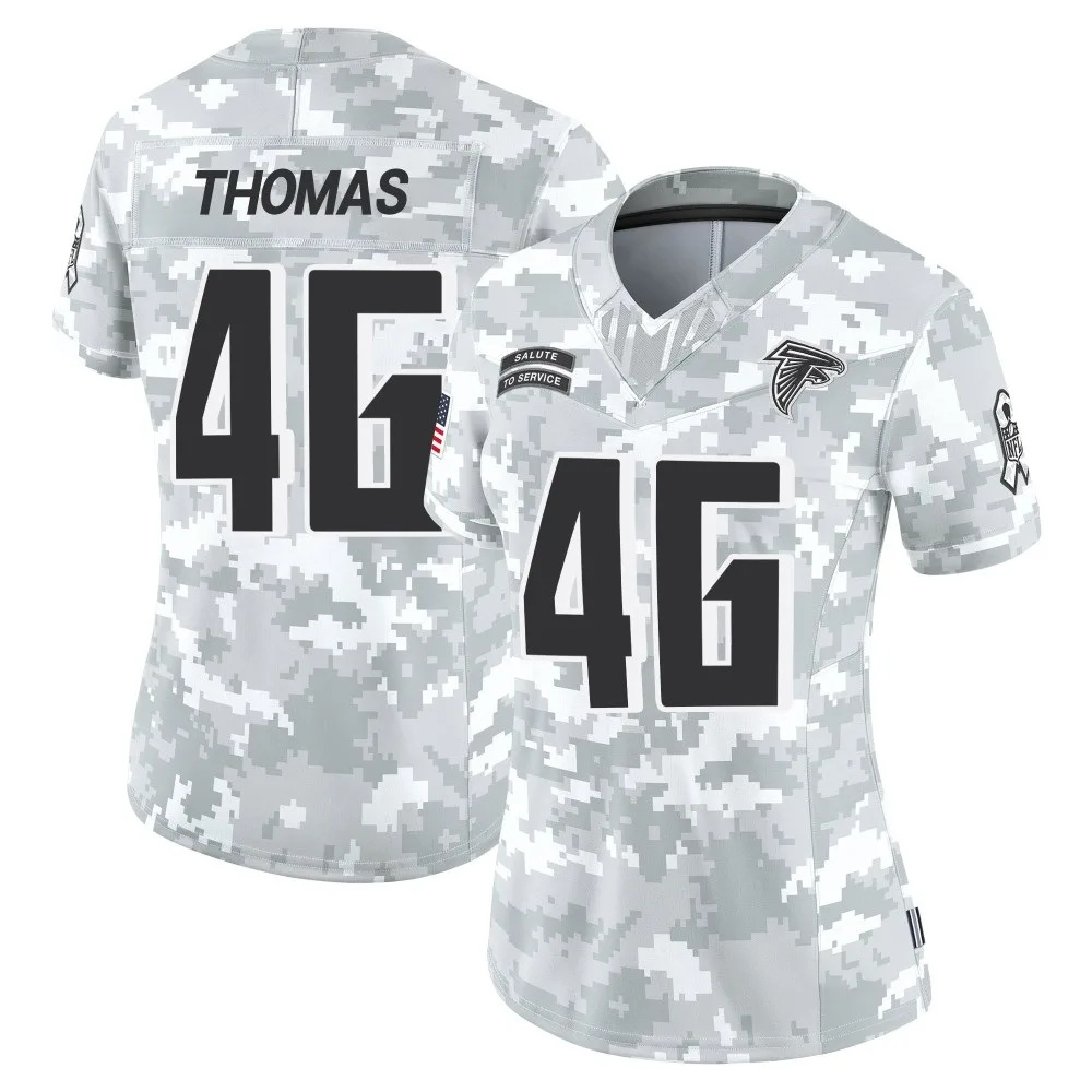 Jordan Thomas Atlanta Falcons Women's Nike 2024 Salute To Service Limited Arctic Camo Jersey Jordan Thomas Atlanta Falcons Women's Nike 2024 Salute To Service Limited Arctic Camo Jersey