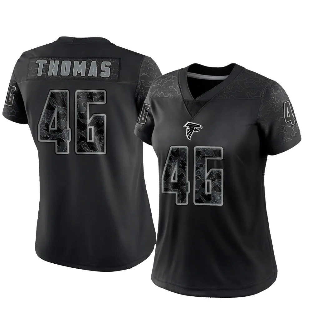 Jordan Thomas Atlanta Falcons Women's Nike Reflective Limited Black Jersey Jordan Thomas Atlanta Falcons Women's Nike Reflective Limited Black Jersey