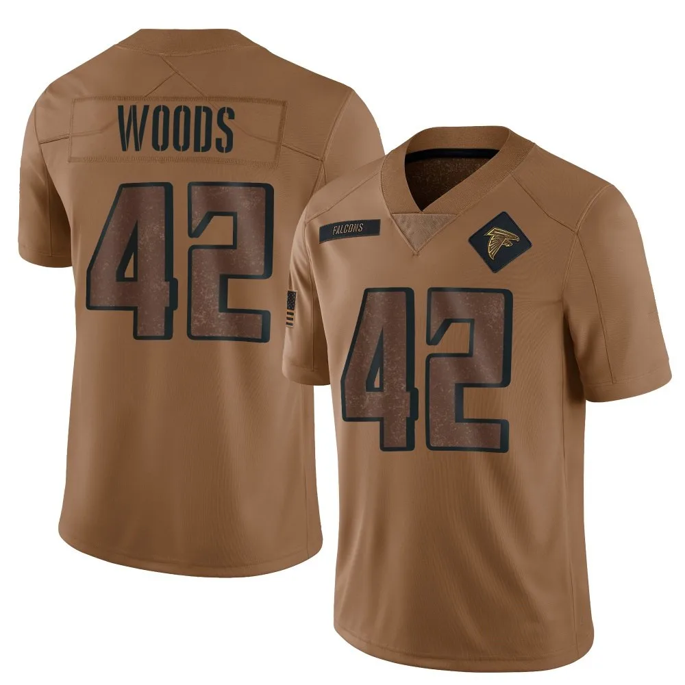Josh Woods Atlanta Falcons Men's Nike 2023 Salute To Service Limited Brown Jersey Josh Woods Atlanta Falcons Men's Nike 2023 Salute To Service Limited Brown Jersey
