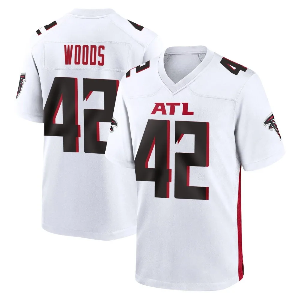 Josh Woods Atlanta Falcons Men's Nike Game White Jersey Josh Woods Atlanta Falcons Men's Nike Game White Jersey