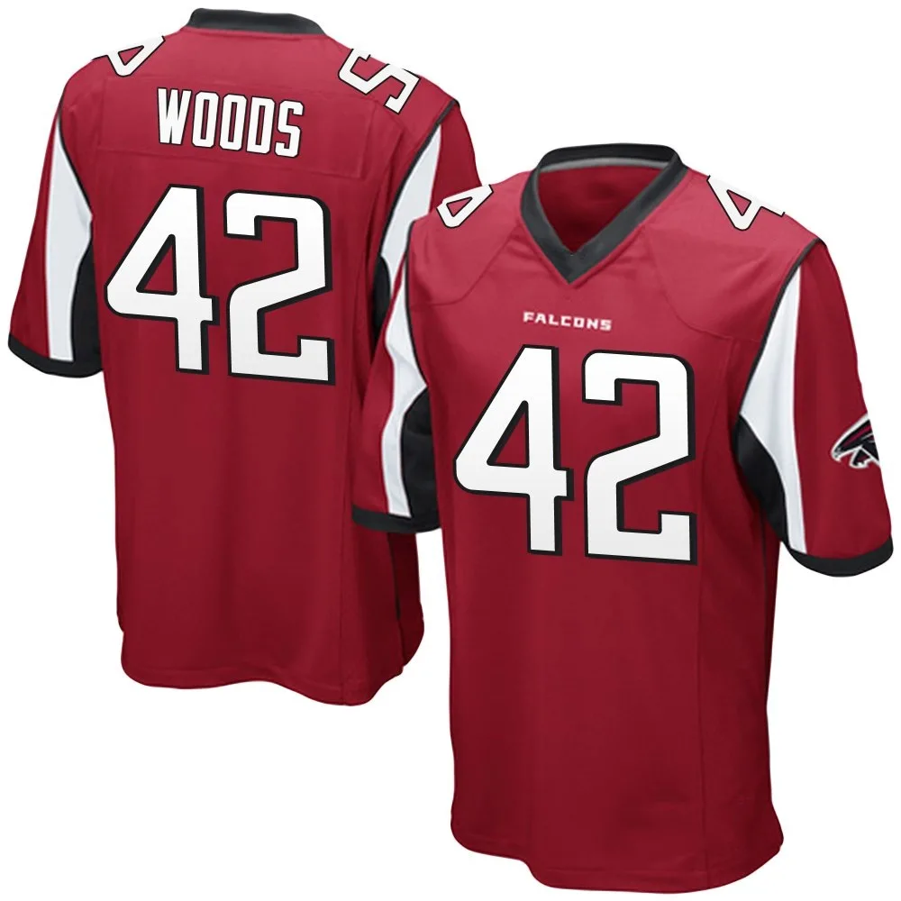 Josh Woods Atlanta Falcons Men's Nike Team Color Game Red Jersey Josh Woods Atlanta Falcons Men's Nike Team Color Game Red Jersey