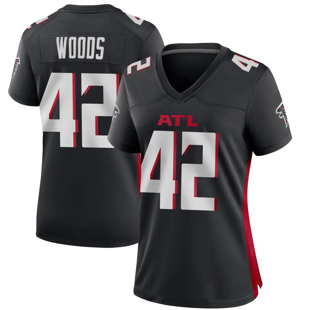 Josh Woods Atlanta Falcons Women's Nike Alternate Game Black Jersey Josh Woods Atlanta Falcons Women's Nike Alternate Game Black Jersey