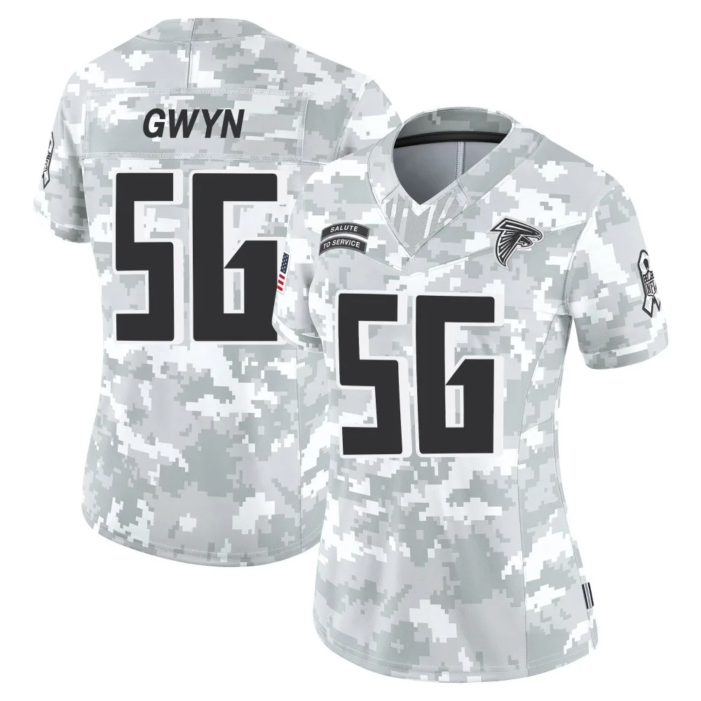 Jovaughn Gwyn Atlanta Falcons Women's Nike 2024 Salute To Service Limited Arctic Camo Jersey Jovaughn Gwyn Atlanta Falcons Women's Nike 2024 Salute To Service Limited Arctic Camo Jersey