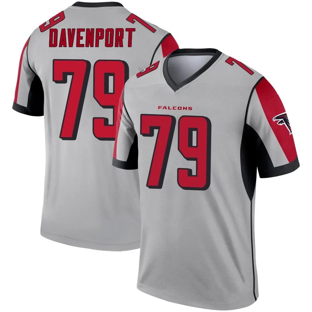 Julien Davenport Atlanta Falcons Men's Nike Inverted Silver Legend Jersey Julien Davenport Atlanta Falcons Men's Nike Inverted Silver Legend Jersey