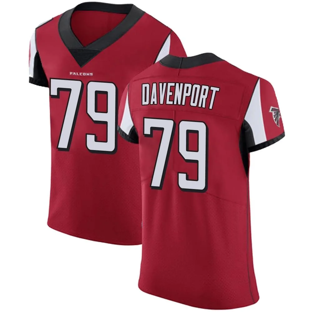 Julien Davenport Atlanta Falcons Men's Nike Team Color Elite Red Jersey