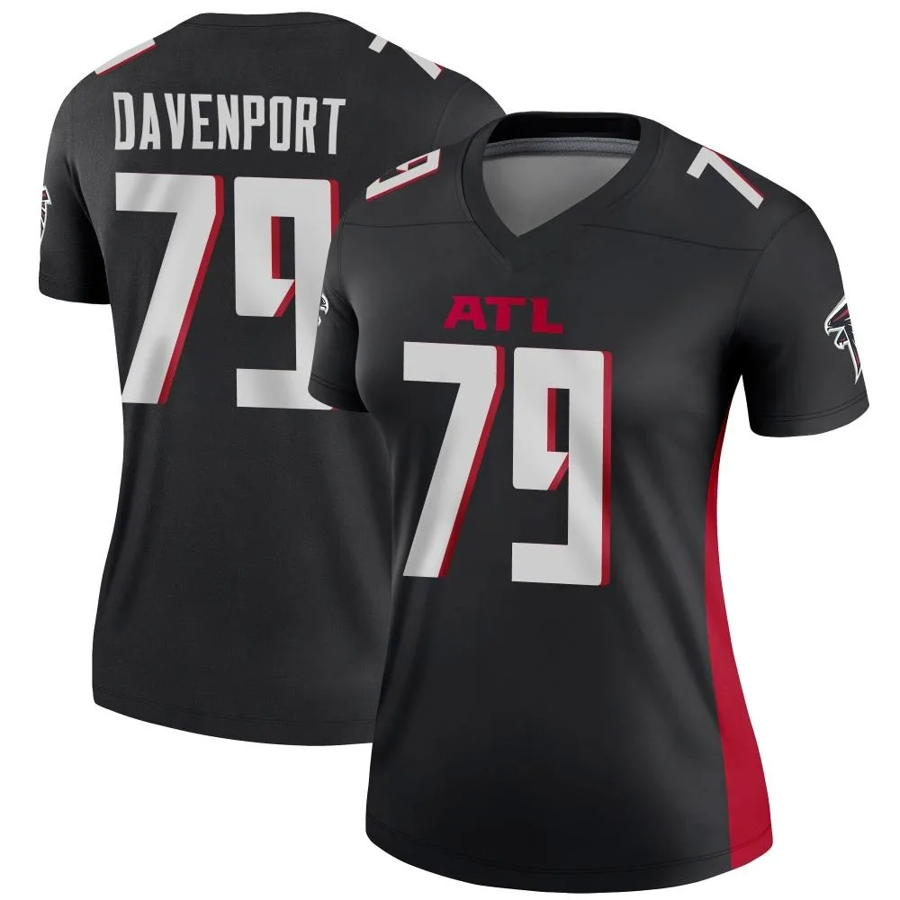 Julien Davenport Atlanta Falcons Women's Nike Legend Black Jersey Julien Davenport Atlanta Falcons Women's Nike Legend Black Jersey