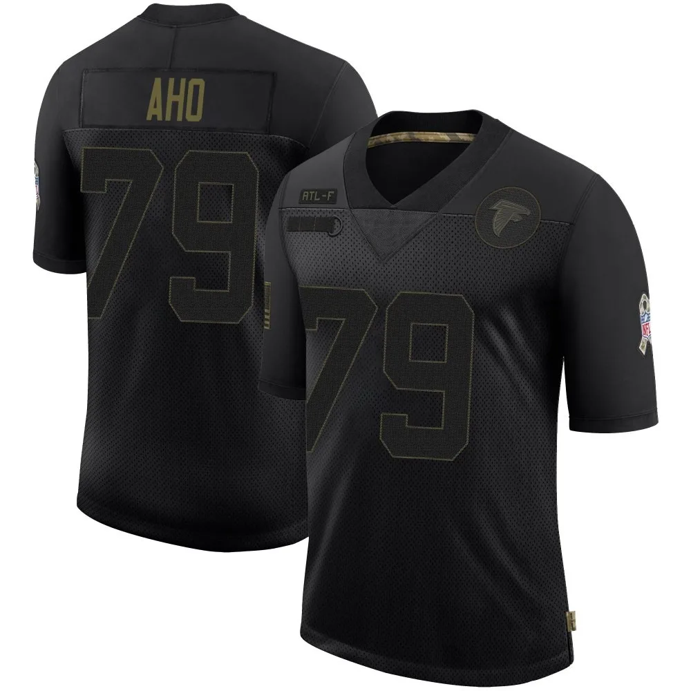Junior Aho Atlanta Falcons Men's Nike 2020 Salute To Service Limited Black Jersey Junior Aho Atlanta Falcons Men's Nike 2020 Salute To Service Limited Black Jersey