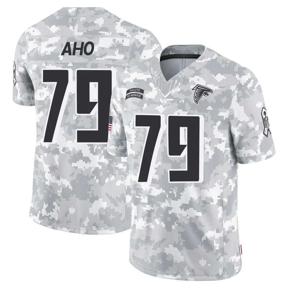 Junior Aho Atlanta Falcons Men's Nike 2024 Salute To Service Limited Arctic Camo Jersey Junior Aho Atlanta Falcons Men's Nike 2024 Salute To Service Limited Arctic Camo Jersey