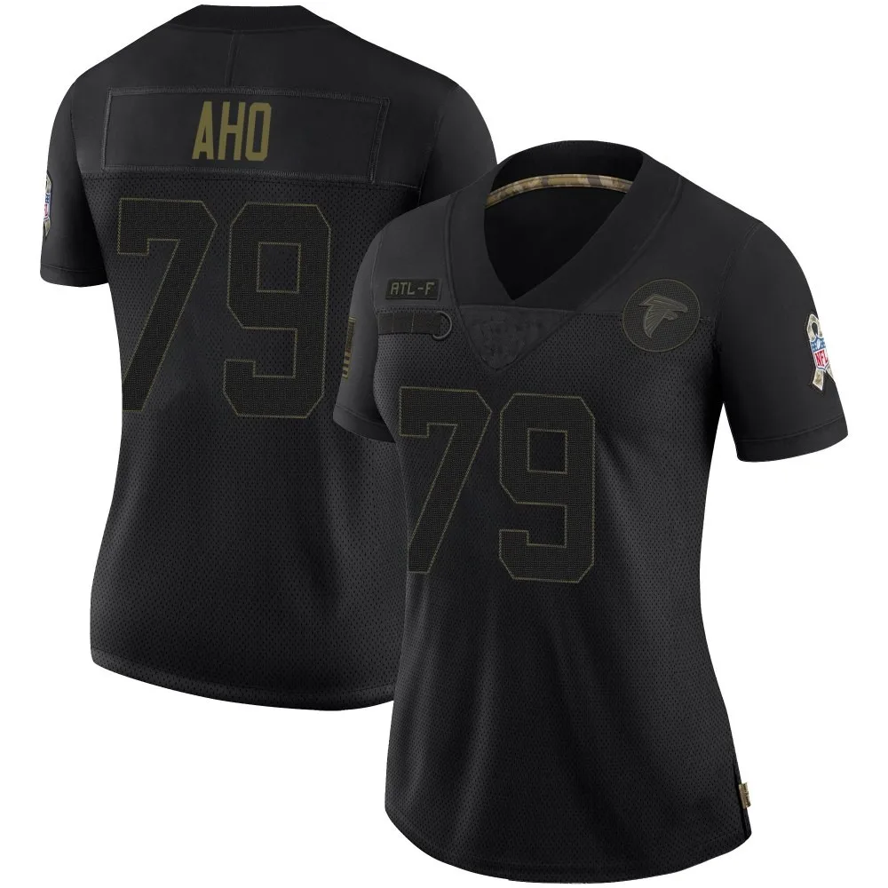 Junior Aho Atlanta Falcons Women's Nike 2020 Salute To Service Limited Black Jersey Junior Aho Atlanta Falcons Women's Nike 2020 Salute To Service Limited Black Jersey