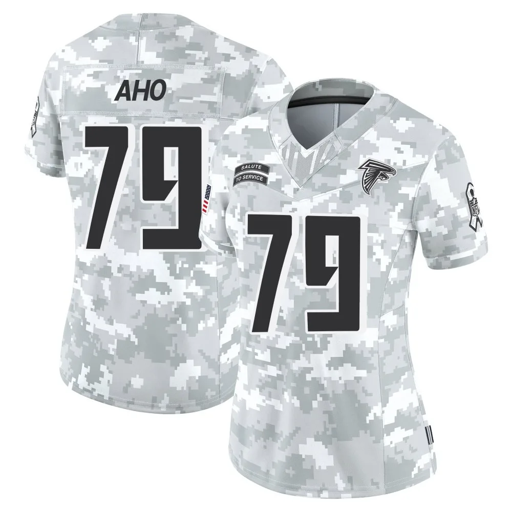 Junior Aho Atlanta Falcons Women's Nike 2024 Salute To Service Limited Arctic Camo Jersey Junior Aho Atlanta Falcons Women's Nike 2024 Salute To Service Limited Arctic Camo Jersey