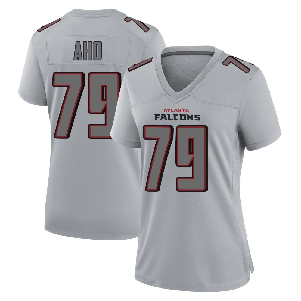 Junior Aho Atlanta Falcons Women's Nike Atmosphere Fashion Game Gray Jersey Junior Aho Atlanta Falcons Women's Nike Atmosphere Fashion Game Gray Jersey
