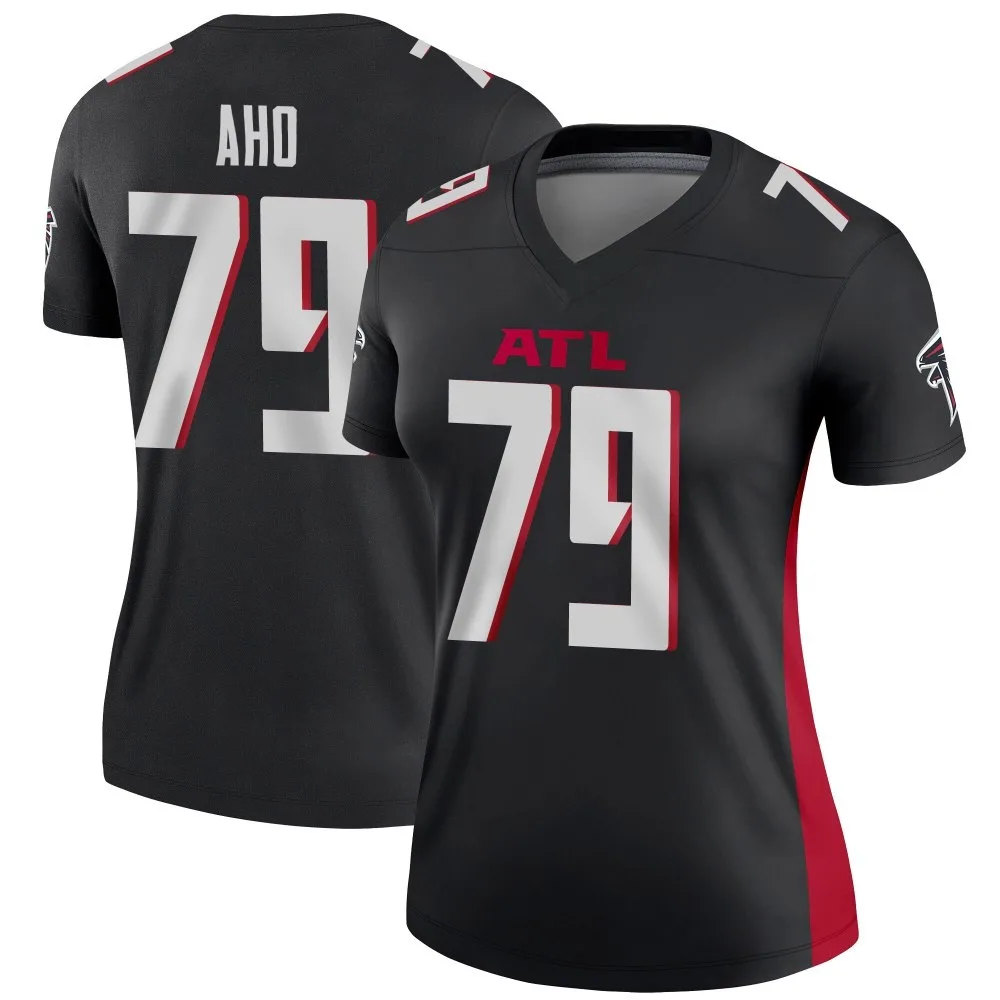 Junior Aho Atlanta Falcons Women's Nike Legend Black Jersey Junior Aho Atlanta Falcons Women's Nike Legend Black Jersey