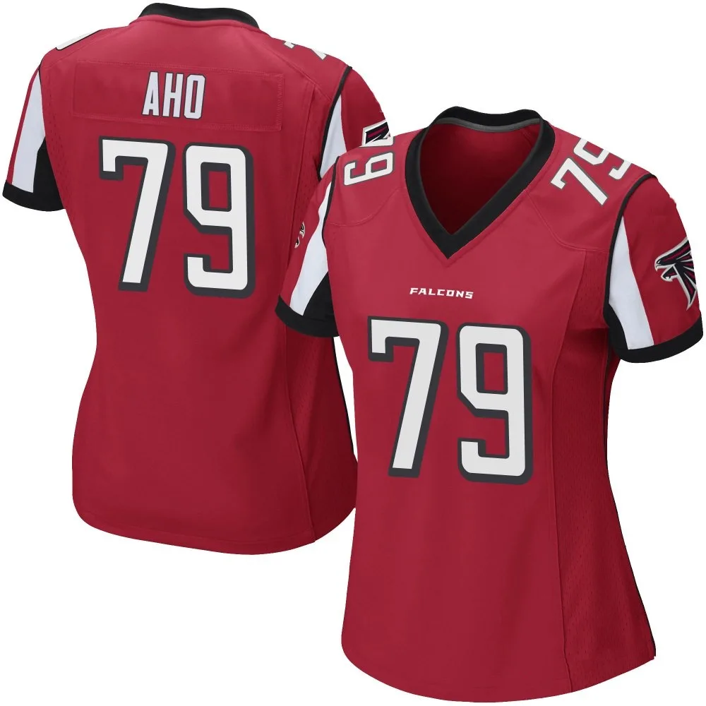 Junior Aho Atlanta Falcons Women's Nike Team Color Game Red Jersey Junior Aho Atlanta Falcons Women's Nike Team Color Game Red Jersey