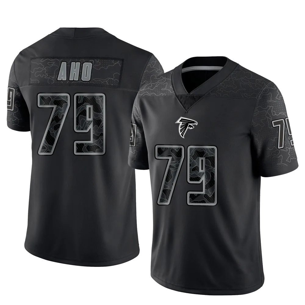 Junior Aho Atlanta Falcons Youth Nike Reflective Limited Black Jersey Junior Aho Atlanta Falcons Youth Nike Reflective Limited Black Jersey