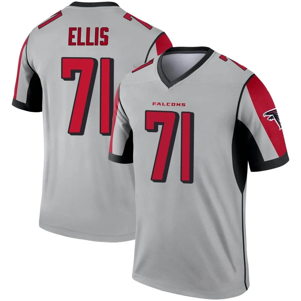 Justin Ellis Atlanta Falcons Men's Nike Inverted Silver Legend Jersey Justin Ellis Atlanta Falcons Men's Nike Inverted Silver Legend Jersey