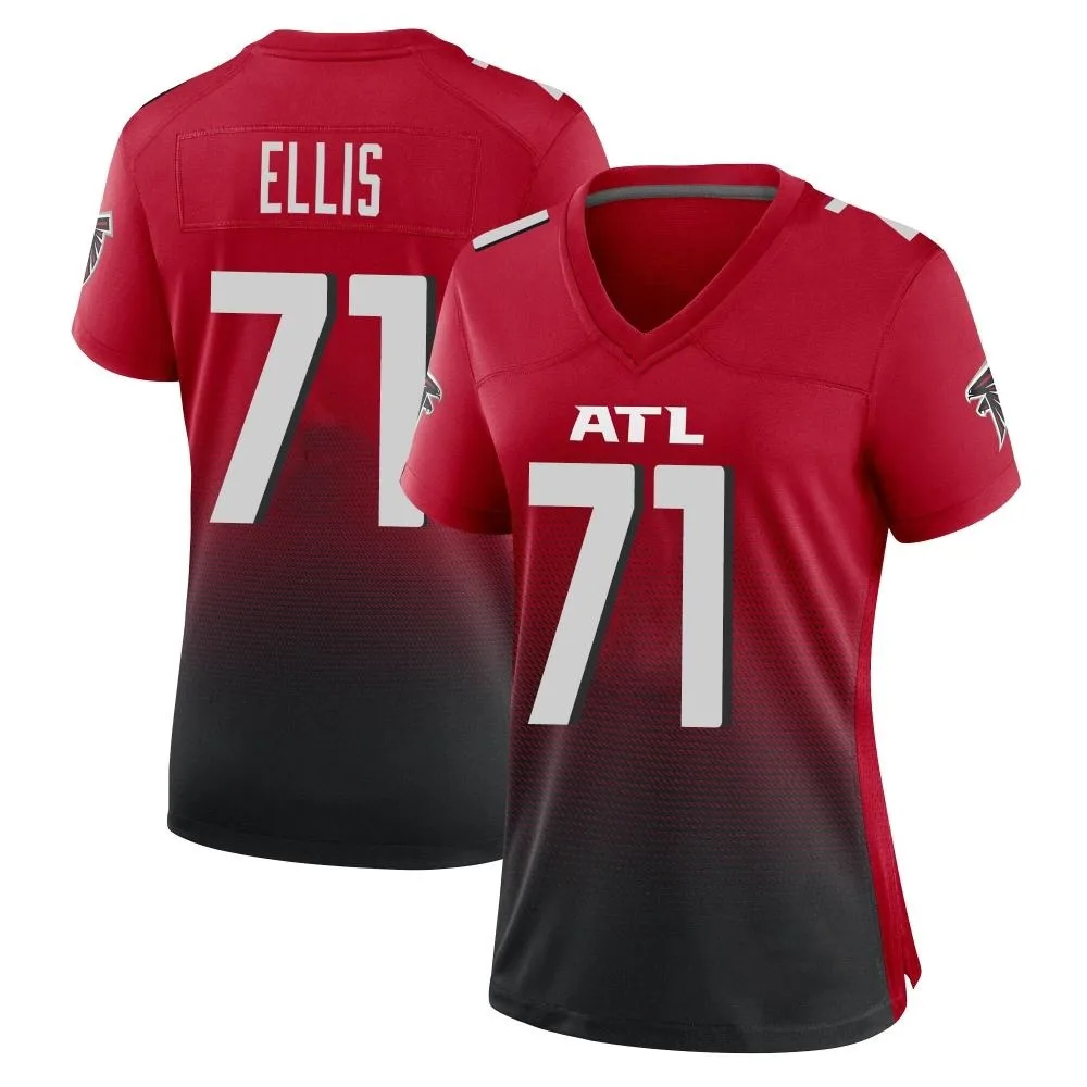 Justin Ellis Atlanta Falcons Women's Nike 2nd Alternate Game Red Jersey Justin Ellis Atlanta Falcons Women's Nike 2nd Alternate Game Red Jersey