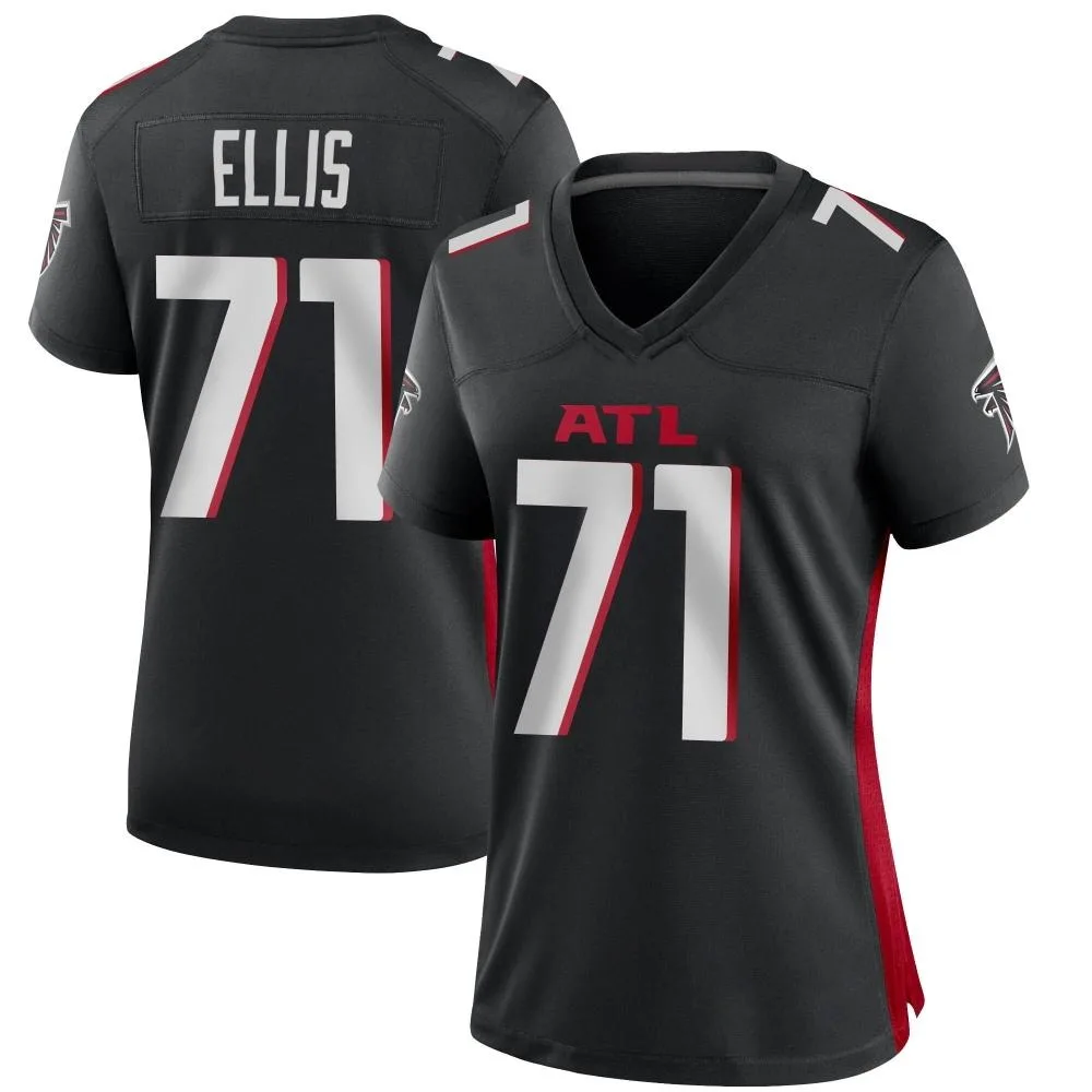 Justin Ellis Atlanta Falcons Women's Nike Alternate Game Black Jersey Justin Ellis Atlanta Falcons Women's Nike Alternate Game Black Jersey