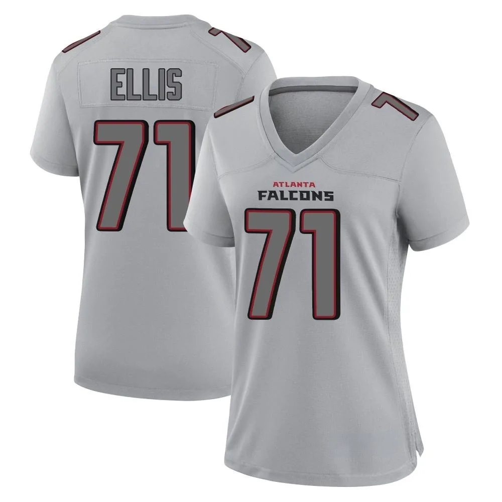 Justin Ellis Atlanta Falcons Women's Nike Atmosphere Fashion Game Gray Jersey Justin Ellis Atlanta Falcons Women's Nike Atmosphere Fashion Game Gray Jersey