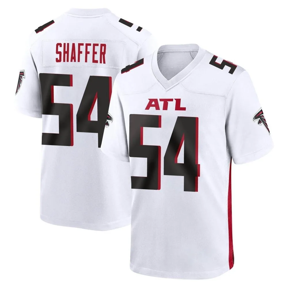 Justin Shaffer Atlanta Falcons Men's Nike Game White Jersey Justin Shaffer Atlanta Falcons Men's Nike Game White Jersey