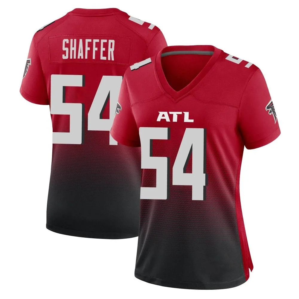 Justin Shaffer Atlanta Falcons Women's Nike 2nd Alternate Game Red Jersey Justin Shaffer Atlanta Falcons Women's Nike 2nd Alternate Game Red Jersey