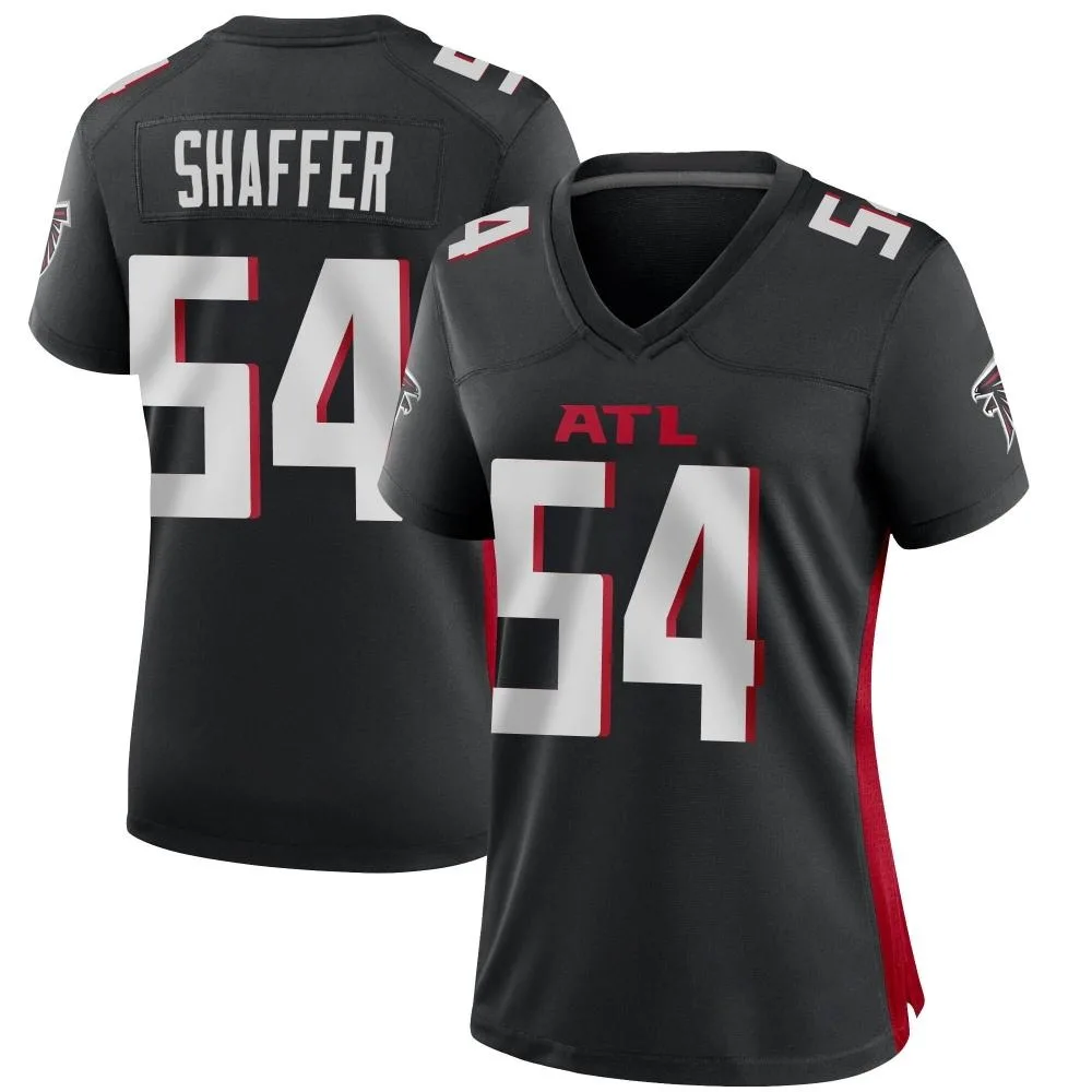Justin Shaffer Atlanta Falcons Women's Nike Alternate Game Black Jersey Justin Shaffer Atlanta Falcons Women's Nike Alternate Game Black Jersey