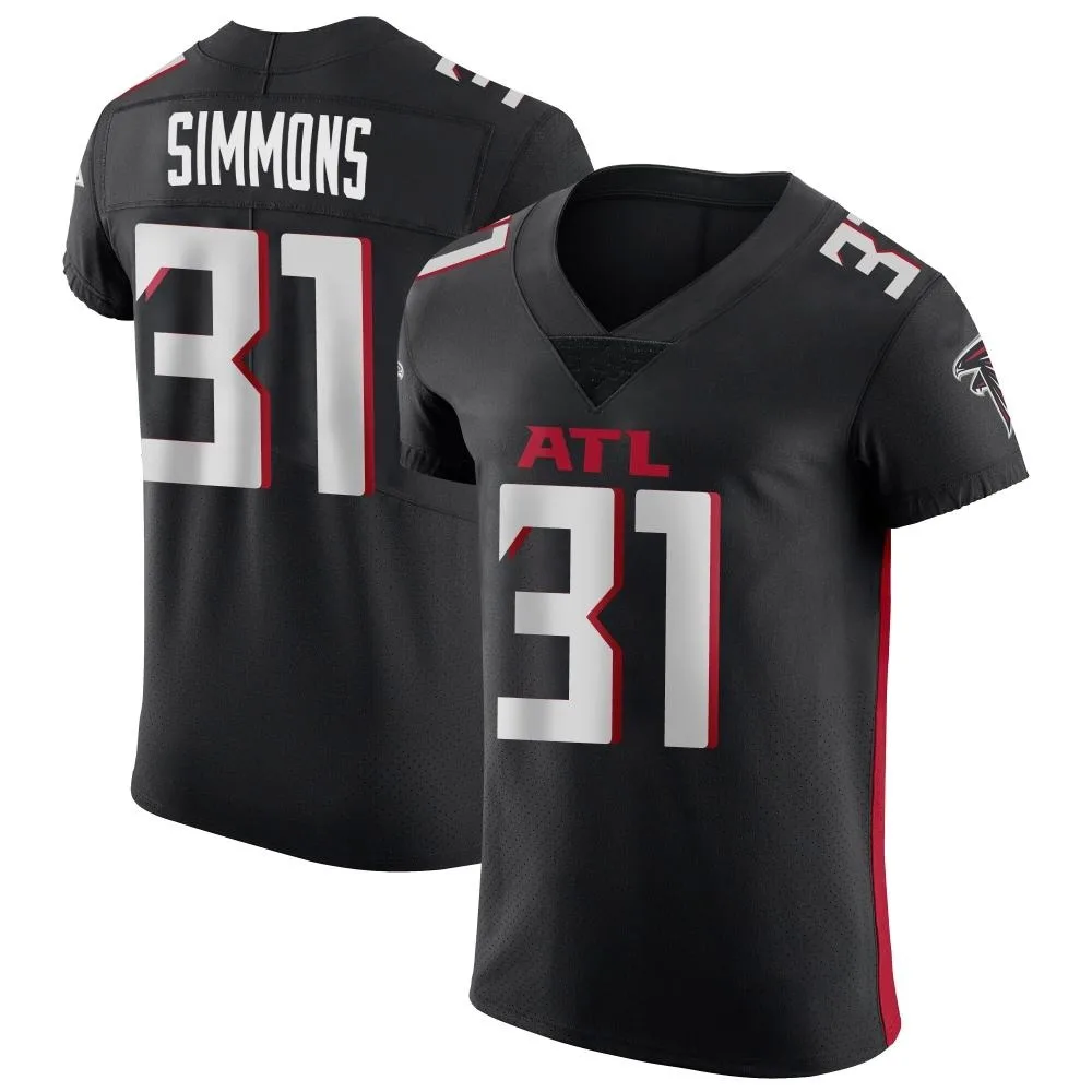 Justin Simmons Atlanta Falcons Men's Nike Alternate Elite Black Jersey Justin Simmons Atlanta Falcons Men's Nike Alternate Elite Black Jersey
