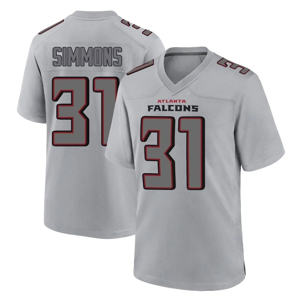 Justin Simmons Atlanta Falcons Men's Nike Atmosphere Fashion Game Gray Jersey Justin Simmons Atlanta Falcons Men's Nike Atmosphere Fashion Game Gray Jersey