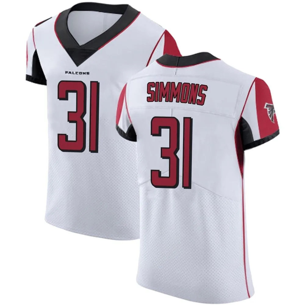 Justin Simmons Atlanta Falcons Men's Nike Elite White Jersey Justin Simmons Atlanta Falcons Men's Nike Elite White Jersey
