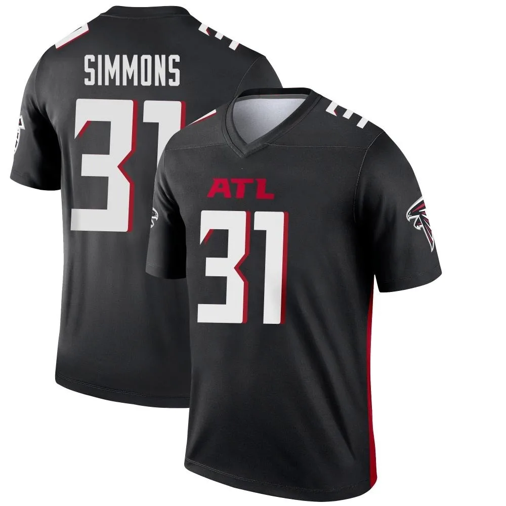 Justin Simmons Atlanta Falcons Men's Nike Legend Black Jersey Justin Simmons Atlanta Falcons Men's Nike Legend Black Jersey