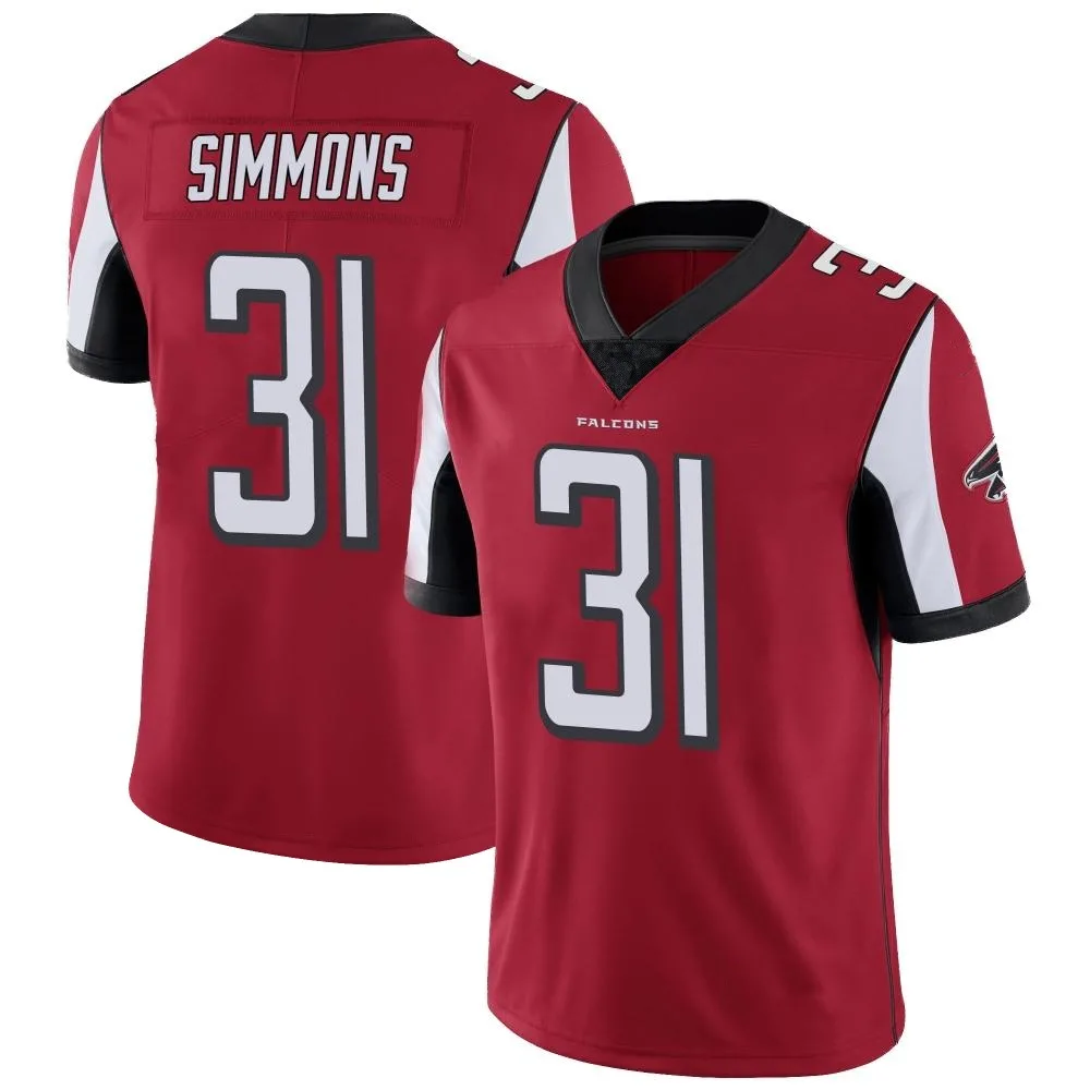 Justin Simmons Atlanta Falcons Men's Nike Team Color Vapor Untouchable Limited Red Jersey Justin Simmons Atlanta Falcons Men's Nike Team Color Vapor Untouchable Limited Red Jersey