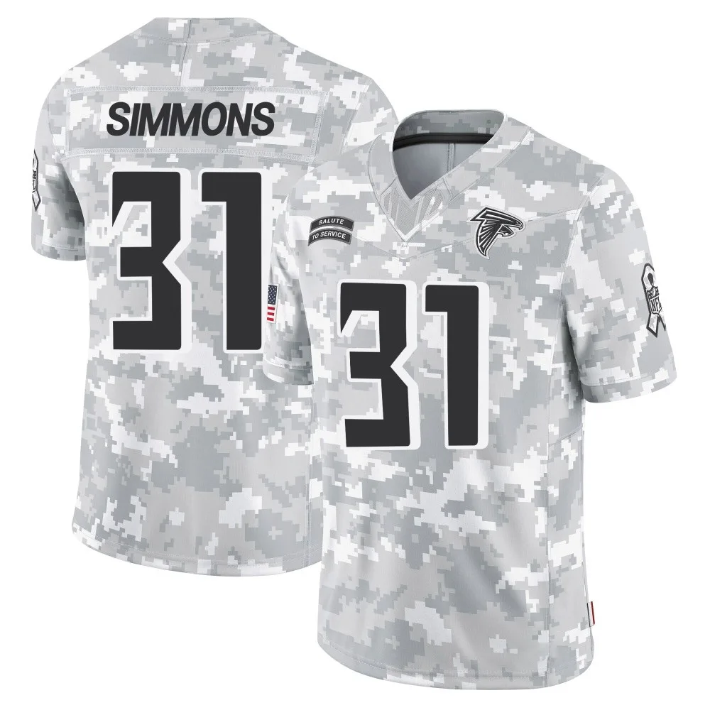 Justin Simmons Atlanta Falcons Youth Nike 2024 Salute To Service Limited Arctic Camo Jersey Justin Simmons Atlanta Falcons Youth Nike 2024 Salute To Service Limited Arctic Camo Jersey