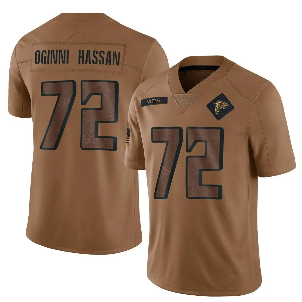 Kehinde Oginni Hassan Atlanta Falcons Men's Nike 2023 Salute To Service Limited Brown Jersey Kehinde Oginni Hassan Atlanta Falcons Men's Nike 2023 Salute To Service Limited Brown Jersey