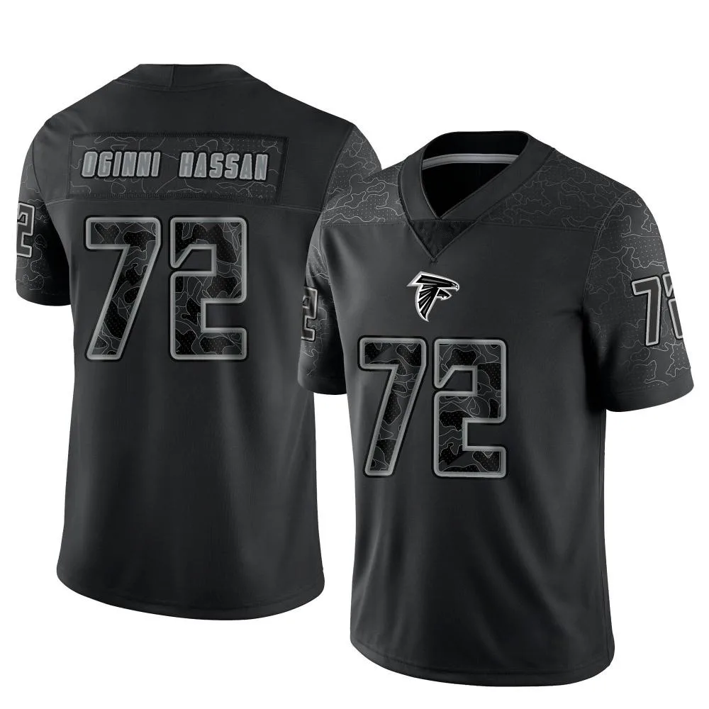 Kehinde Oginni Hassan Atlanta Falcons Men's Nike Reflective Limited Black Jersey Kehinde Oginni Hassan Atlanta Falcons Men's Nike Reflective Limited Black Jersey