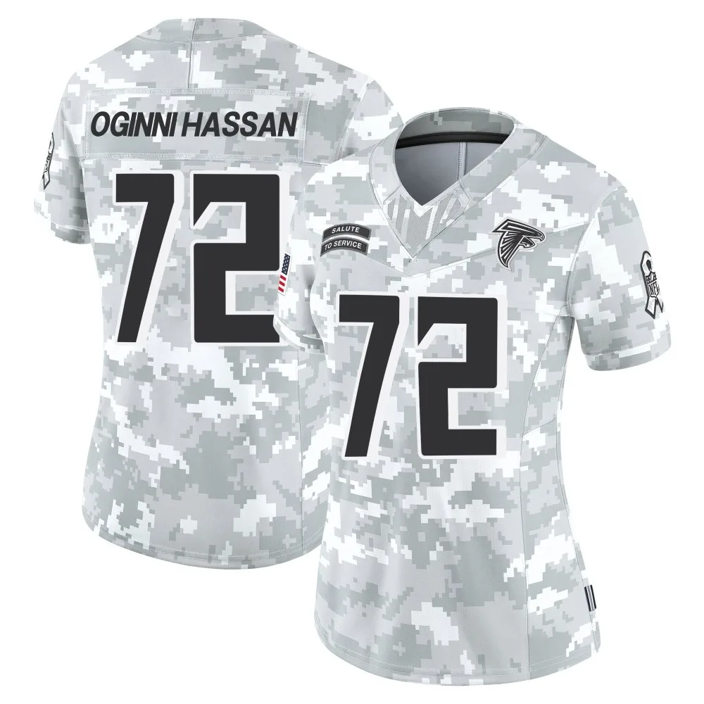 Kehinde Oginni Hassan Atlanta Falcons Women's Nike 2024 Salute To Service Limited Arctic Camo Jersey Kehinde Oginni Hassan Atlanta Falcons Women's Nike 2024 Salute To Service Limited Arctic Camo Jersey