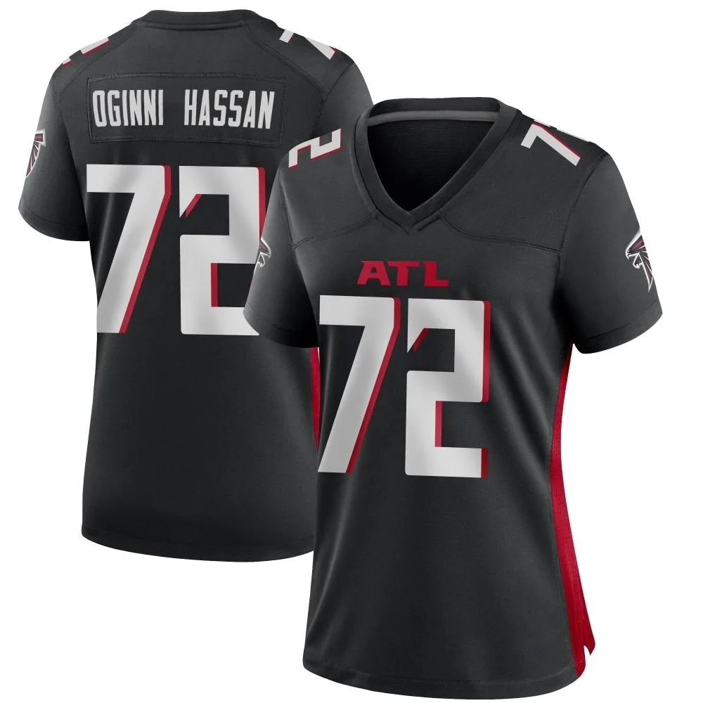 Kehinde Oginni Hassan Atlanta Falcons Women's Nike Alternate Game Black Jersey Kehinde Oginni Hassan Atlanta Falcons Women's Nike Alternate Game Black Jersey