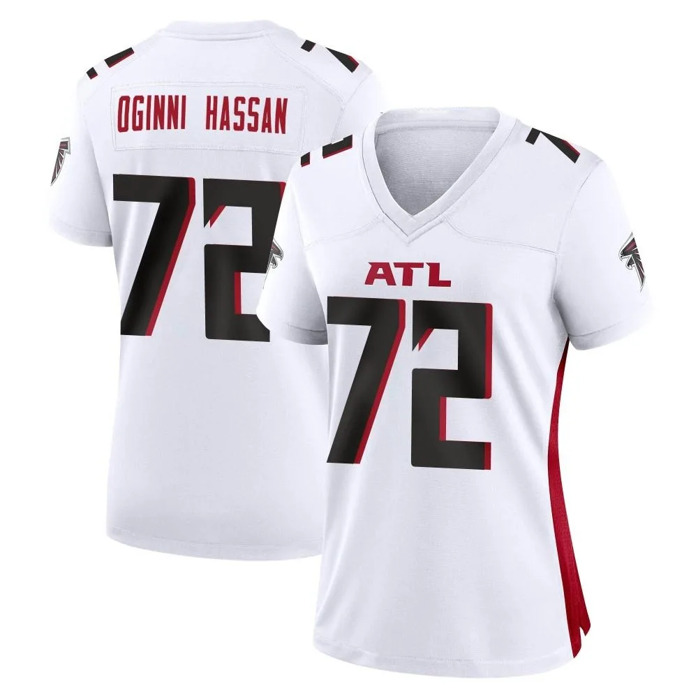 Kehinde Oginni Hassan Atlanta Falcons Women's Nike Game White Jersey Kehinde Oginni Hassan Atlanta Falcons Women's Nike Game White Jersey