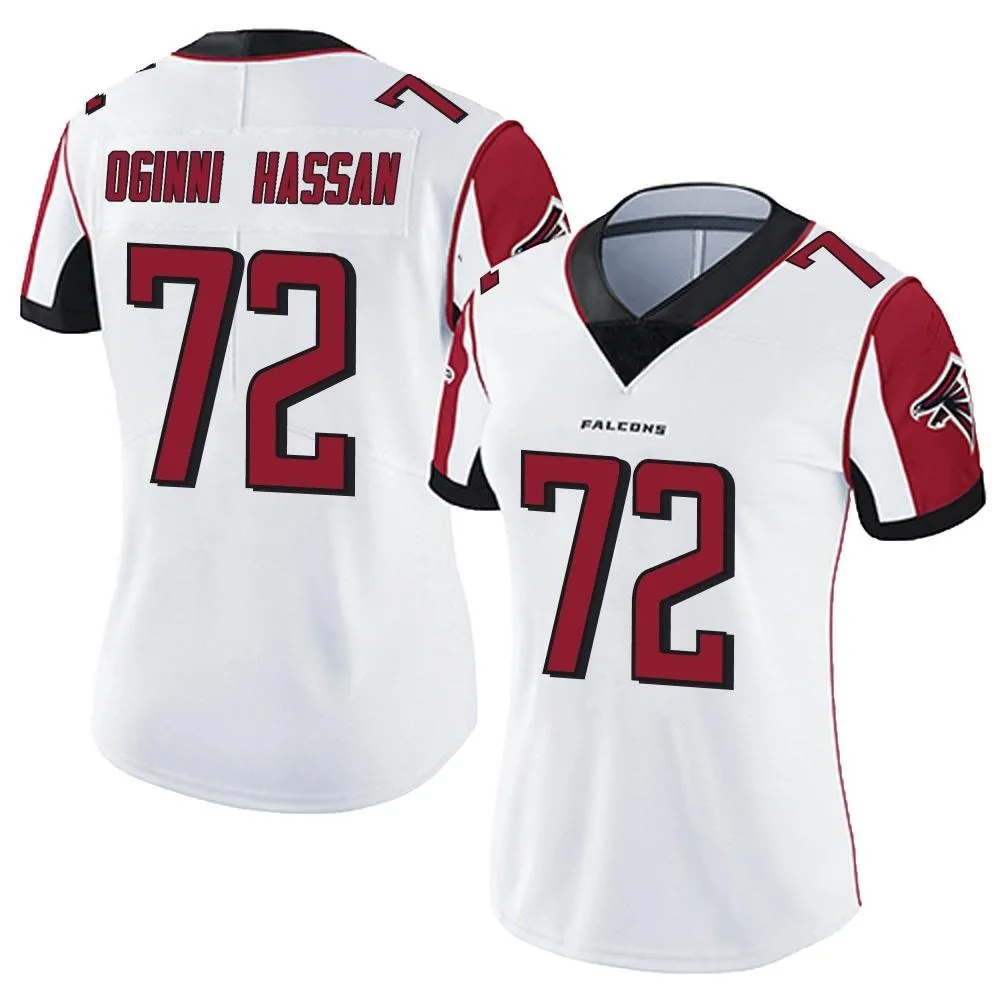 Kehinde Oginni Hassan Atlanta Falcons Women's Nike Vapor Untouchable Limited White Jersey Kehinde Oginni Hassan Atlanta Falcons Women's Nike Vapor Untouchable Limited White Jersey