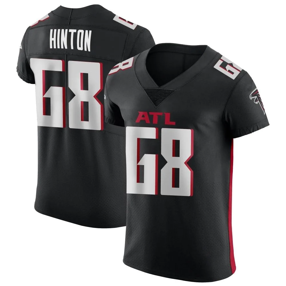 Kyle Hinton Atlanta Falcons Men's Nike Alternate Elite Black Jersey Kyle Hinton Atlanta Falcons Men's Nike Alternate Elite Black Jersey