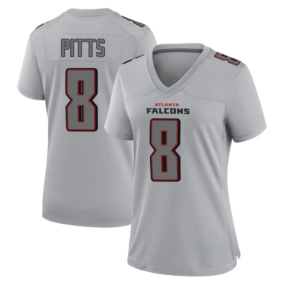 Kyle Pitts Atlanta Falcons Women's Nike Atmosphere Fashion Game Gray Jersey Kyle Pitts Atlanta Falcons Women's Nike Atmosphere Fashion Game Gray Jersey