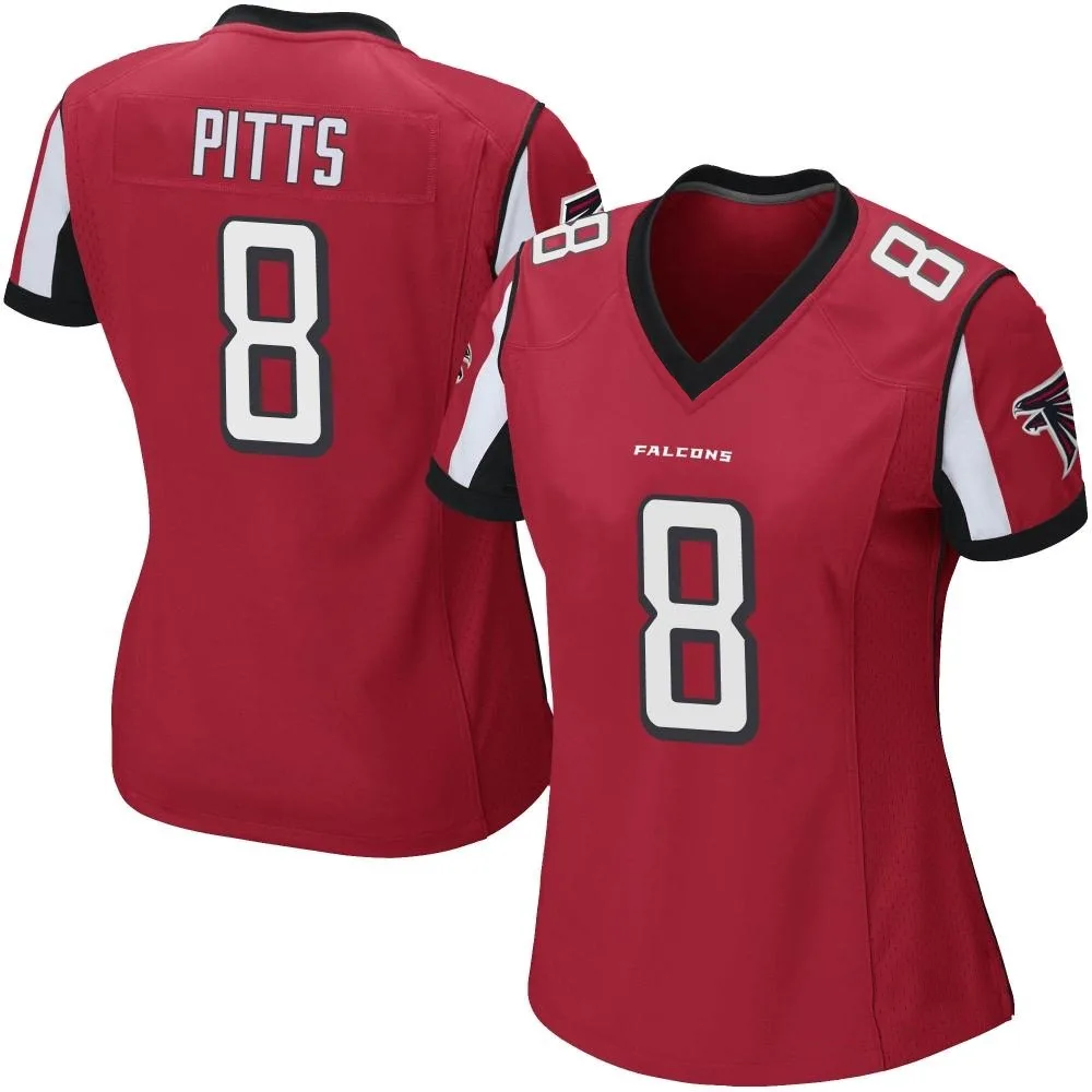 Kyle Pitts Atlanta Falcons Women's Nike Team Color Game Red Jersey Kyle Pitts Atlanta Falcons Women's Nike Team Color Game Red Jersey