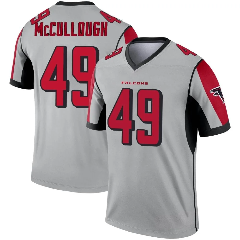 Liam Mccullough Atlanta Falcons Men's Nike Inverted Silver Legend Jersey Liam Mccullough Atlanta Falcons Men's Nike Inverted Silver Legend Jersey