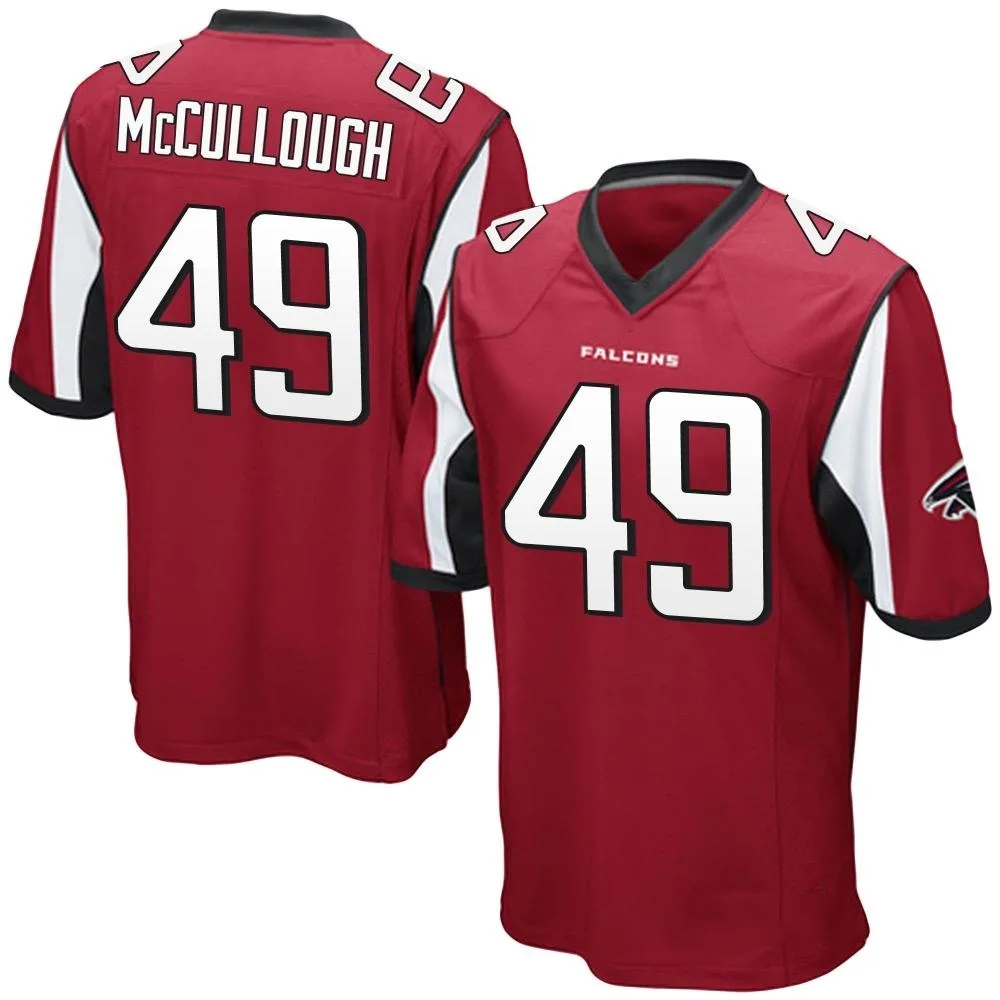 Liam Mccullough Atlanta Falcons Men's Nike Team Color Game Red Jersey Liam Mccullough Atlanta Falcons Men's Nike Team Color Game Red Jersey