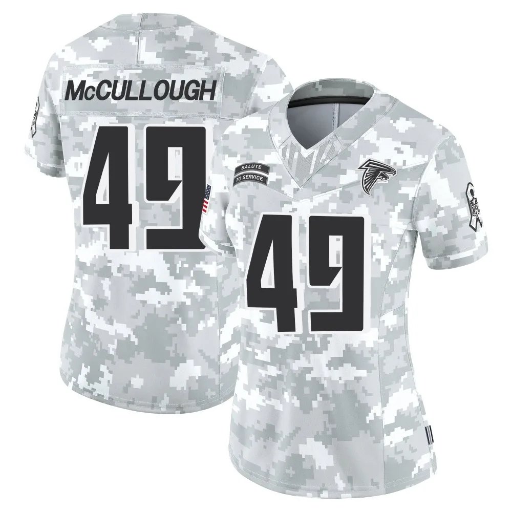 Liam Mccullough Atlanta Falcons Women's Nike 2024 Salute To Service Limited Arctic Camo Jersey Liam Mccullough Atlanta Falcons Women's Nike 2024 Salute To Service Limited Arctic Camo Jersey